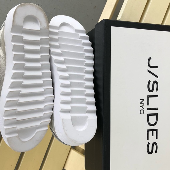 J Slides women’s sapphire leather sneakers - Picture 5 of 6